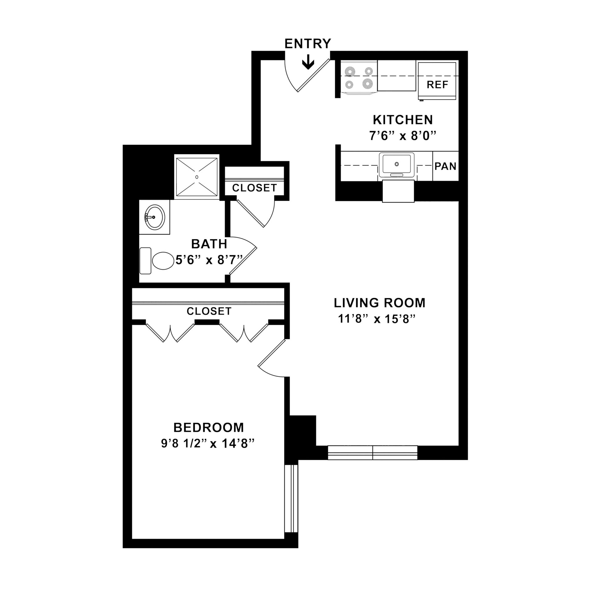 Apartment E 1 Bedroom 1 Bathroom at Weinberg Gardens Apartment E 1 Bedroom 1 Bathroom at Weinberg Gardens